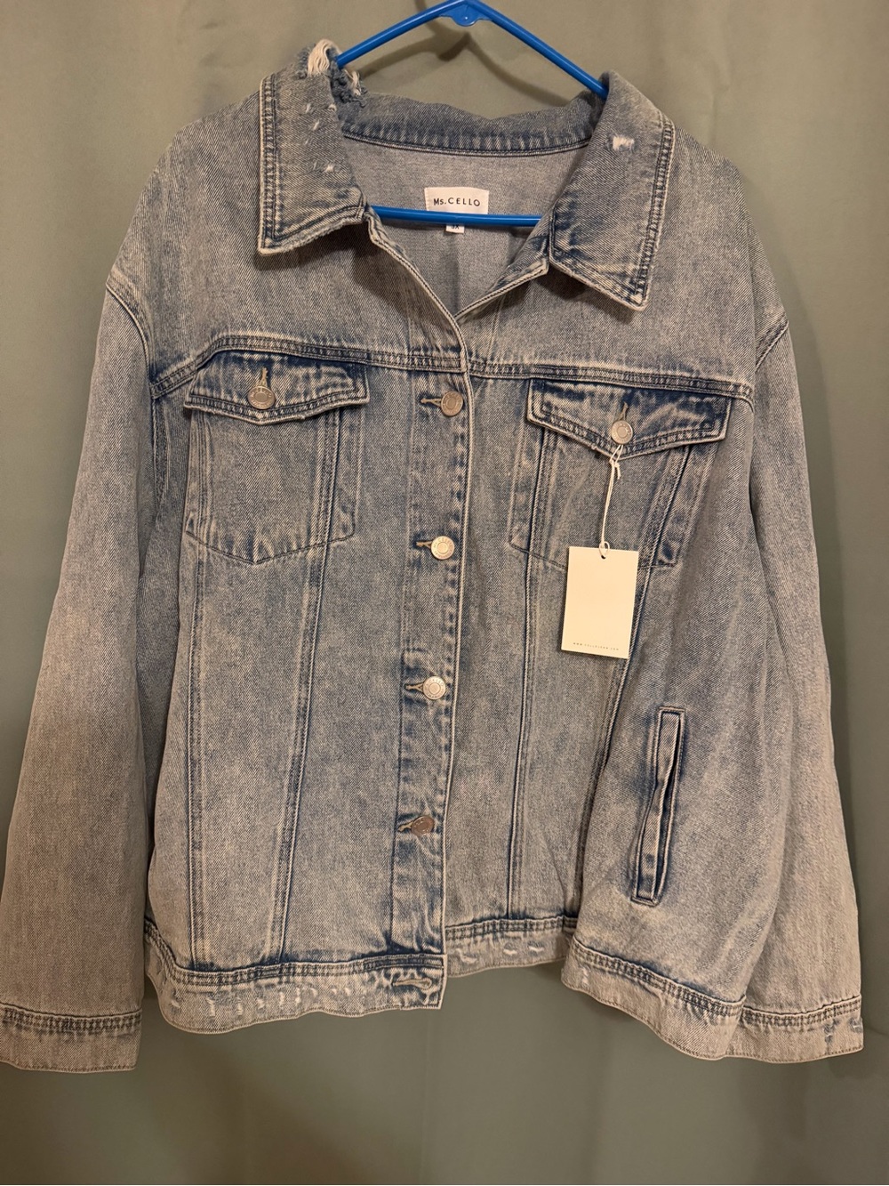 Cello Washed Light Blue Denim Jacket - Relaxed Jean Coat